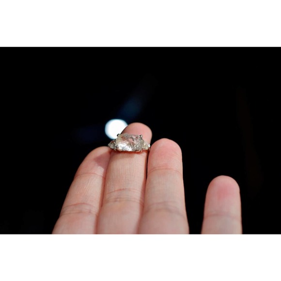 Alternative engagement rings, raw stone rings, size 5 6 7 8 9 10 11 - Picture 8 of 8